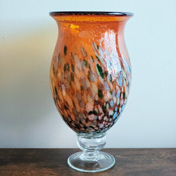 Vintage Hand-blown Murano-style Art Glass Vase - Picture 10 of 10